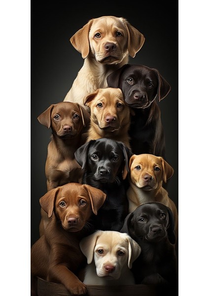 Köpek Ailesi Tasarım Poster 30X42 cm Çerçevesiz /ms fiyatları