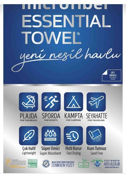 80x150 Su Emici Kum Tutmaz Organik Pamuk Unısex Plaj Havlusu indirimleri