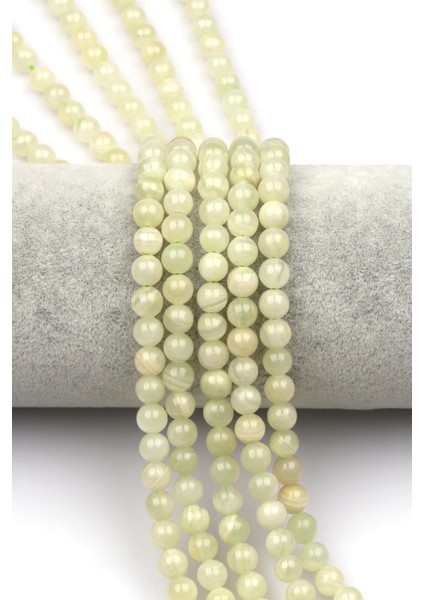 Yeşil Kalsit Doğal Taş Dizi 6 mm Küre Kesim