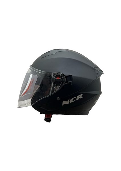 Yarım Kask Güneş Vizörlü Mat Siyah (Xl)