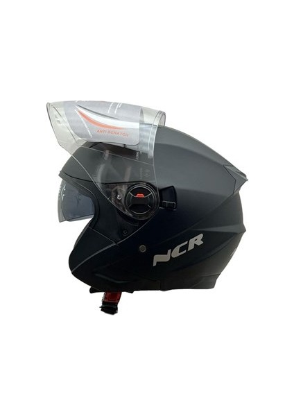 Yarım Kask Güneş Vizörlü Mat Siyah (Xl)