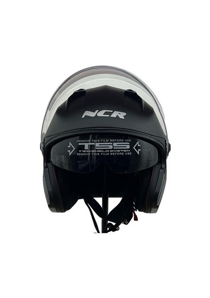 Yarım Kask Güneş Vizörlü Mat Siyah (Xl)