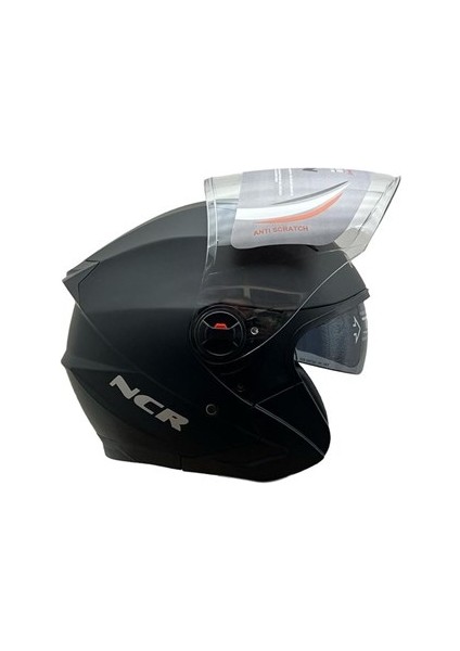 Yarım Kask Güneş Vizörlü Mat Siyah (Xl)