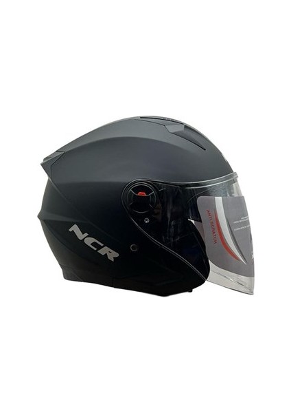 Yarım Kask Güneş Vizörlü Mat Siyah (Xl)