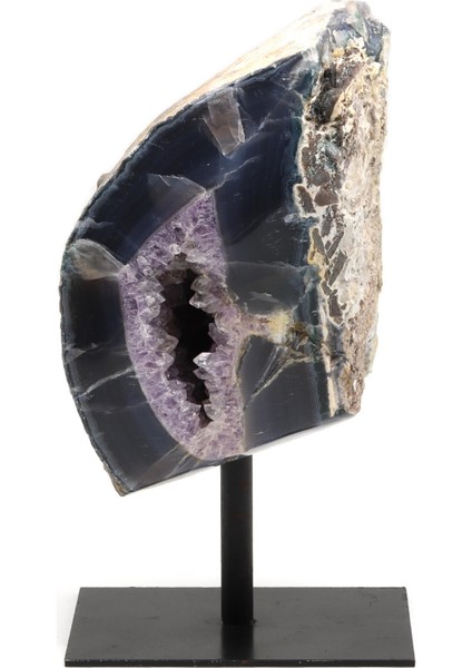 Kalsedon-Akik-Druze Doğal Taş Standlı Ham Parça