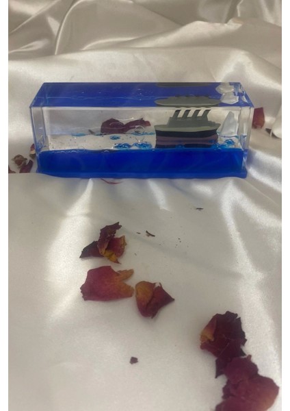 Batmayan Gemi Titanik Akvaryum Içinde Lüks lik 14x5x4 Cm