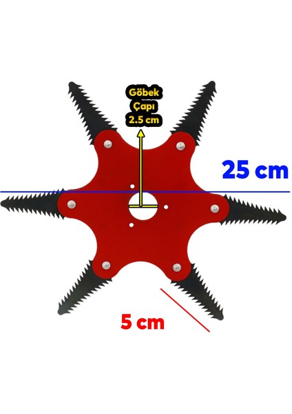 Benzinli Tırpan Metal Çim Çayır Biçme Kesme Aparatı 6 Kollu Testere Dişli Bıçkı Ahtapot Yedek Bıçak modelleri