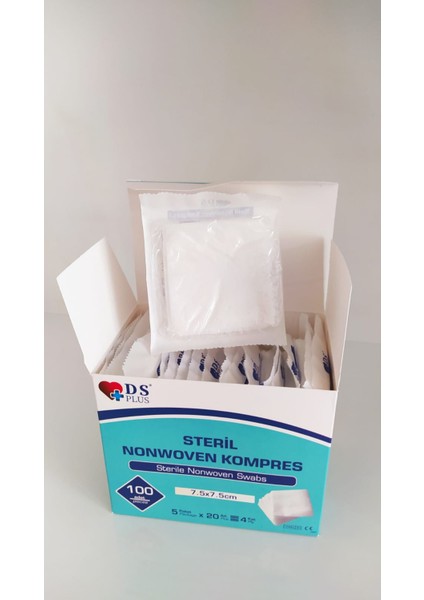 Steril Spanç Nonwoven Kompres 7,5 cm x 7,5 cm 4 Kutu (400 Adet)