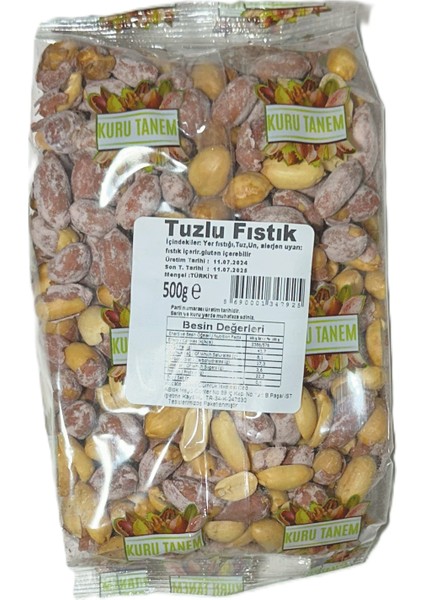 Kuru Tanem Fıstık Tuzlu 500 gr