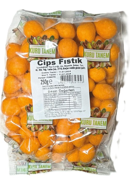 Kuru Tanem Fıstık Cıps 250 gr