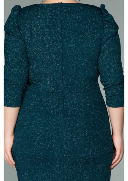 Kapri Kol Simli Büyük Beden Abiye ABK1246 fırsatları