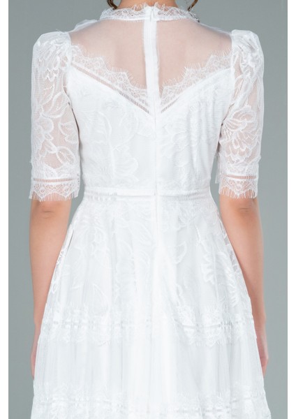 Kısa Kol Midi Davet Elbisesi ABK1388 fırsatları