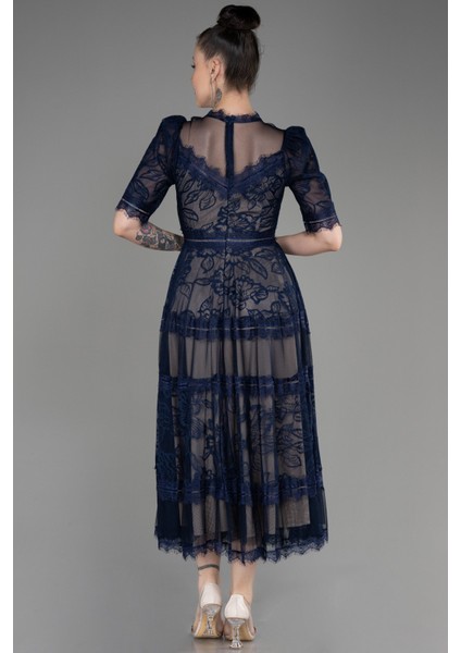 Kısa Kol Midi Davet Elbisesi ABK1388 fiyatları