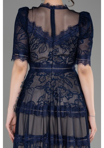 Kısa Kol Midi Davet Elbisesi ABK1388 fırsatları