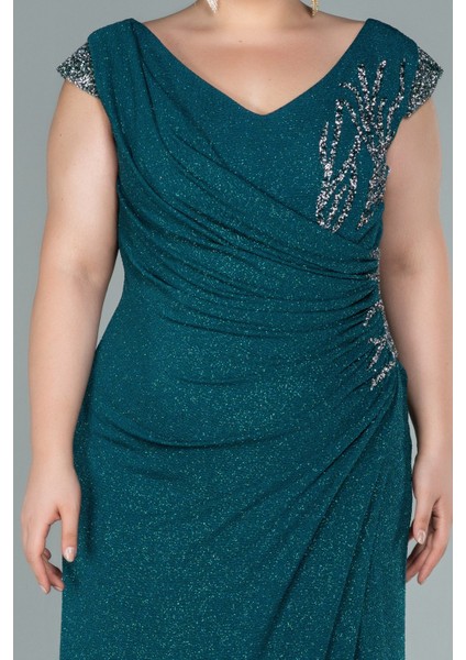 Uzun Büyük Beden Abiye ABU2438 modelleri