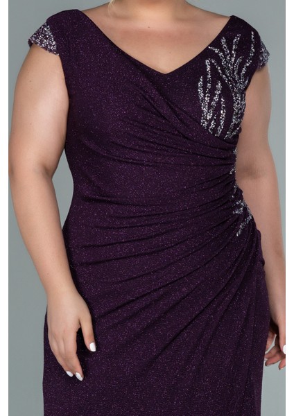 Uzun Büyük Beden Abiye ABU2438 modelleri