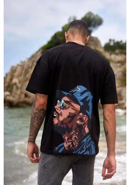 Şapkalı Rapçi Oversize T-Shirt