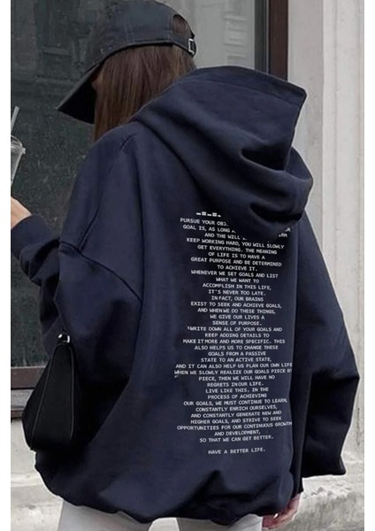 Unisex Have A Better Life Baskılı Sweatshirt Kp-Grı-Sırtyazı