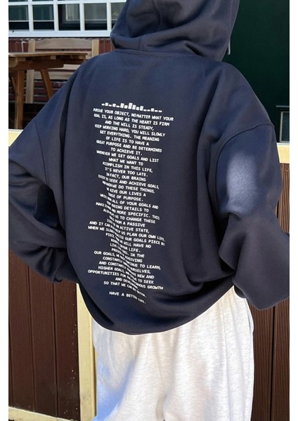 Unisex Have A Better Life Baskılı Sweatshirt Kp-Grı-Sırtyazı