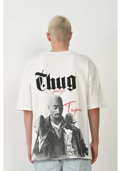 Erkek Royalty Everything Baskılı %100 Pamuk Oversize T-Shirt