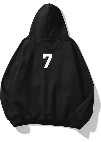 Unisex A B C Sweatshirt Siyah TRNDZ1570