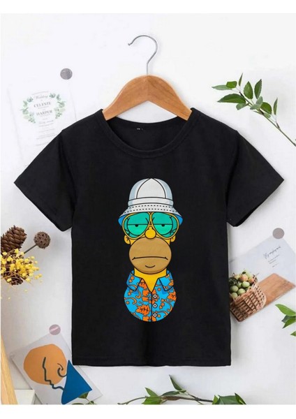 Simpson Baskılı Oversize T-Shirt