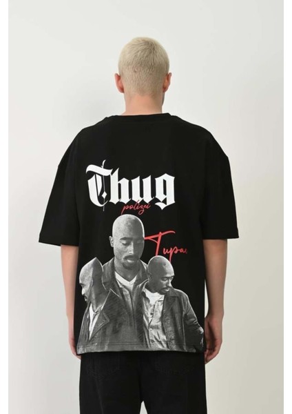 Erkek Royalty Everything Baskılı %100 Pamuk Oversize T-Shirt