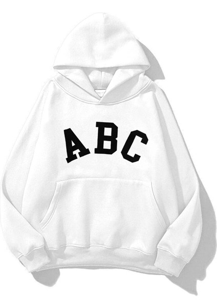 Unisex A B C Sweatshirt Beyaz TRNDZ1570