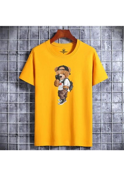 Erkek T Shirt Komik Ayı Harajuku Tshirt Erkekler Için Yazlık Kısa Kollu Tişört Erkek