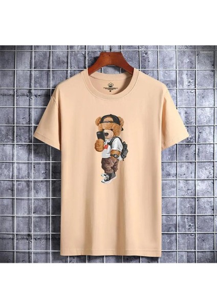 Erkek T Shirt Komik Ayı Harajuku Tshirt Erkekler Için Yazlık Kısa Kollu Tişört Erkek