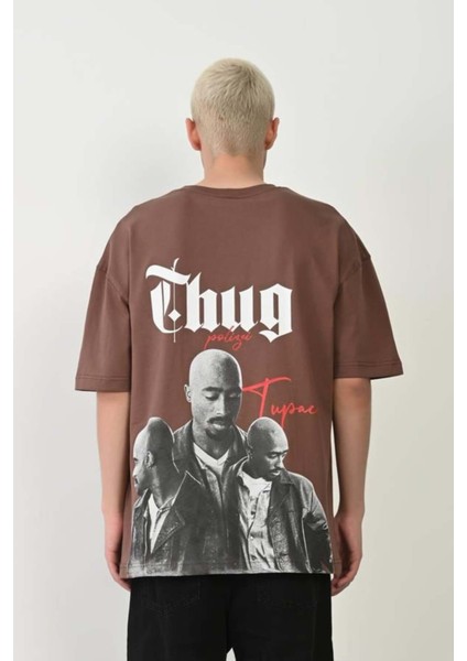 Erkek Royalty Everything Baskılı %100 Pamuk Oversize T-Shirt