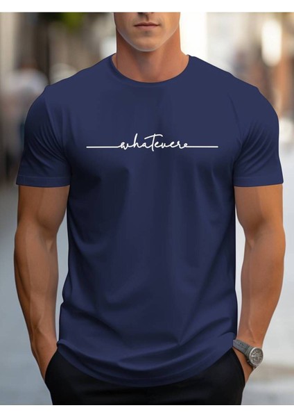 Print Erkek Modası Yaz Kısa Kollu Spor T-Shirt, Rahat ve Çok Yönlü