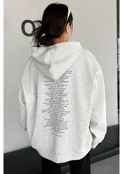 Unisex Have A Better Life Baskılı Sweatshirt Kp-Grı-Sırtyazı