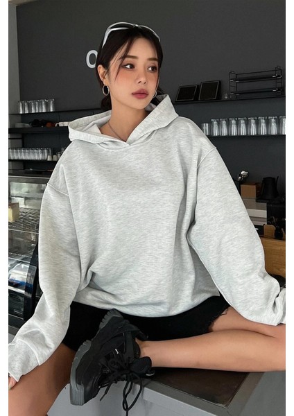Unisex Have A Better Life Baskılı Sweatshirt Kp-Grı-Sırtyazı