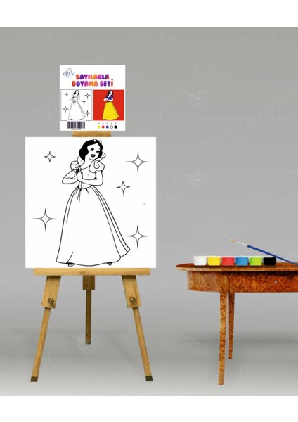 Sayılarla Boyama Seti Prenses 20 x 20 cm Tuval Çocuk Sayılarla Boyama indirimleri