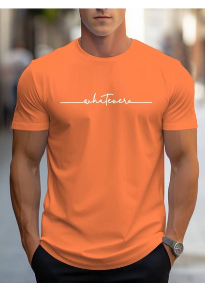 Print Erkek Modası Yaz Kısa Kollu Spor T-Shirt, Rahat ve Çok Yönlü