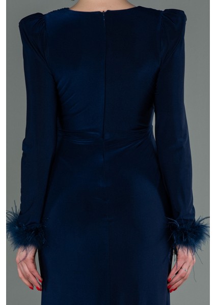 Otrişli Uzun Kol Yırtmaçlı Abiye Elbise ABU2804 fırsatları