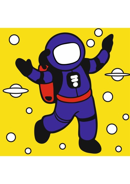 Sayılarla Boyama Seti Astronot 20 x 20 cm Çocuk Sayılarla Boyama fiyatları