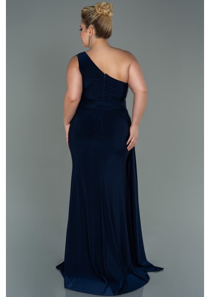 Tek Omuz Yırtmaçlı Uzun Büyük Beden Abiye ABU3132 fiyatları