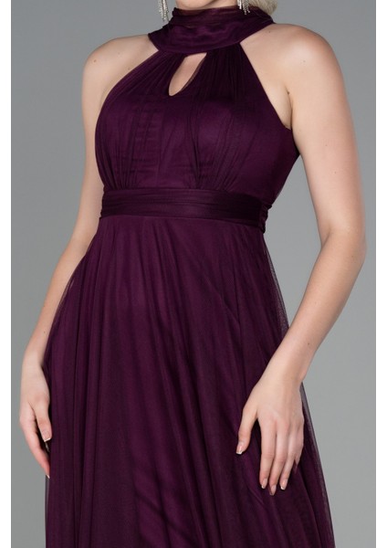 Halter Yaka Uzun Abiye Elbise ABU3252 modelleri