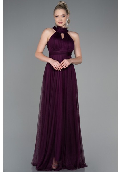 Halter Yaka Uzun Abiye Elbise ABU3252 indirimleri