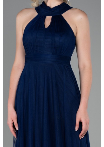 Halter Yaka Uzun Abiye Elbise ABU3252