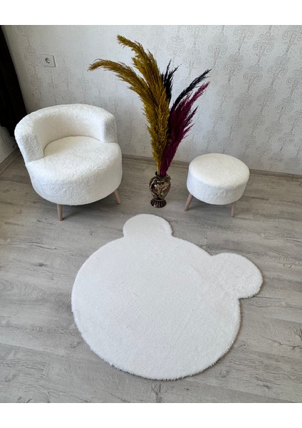 Kaymaz Yıkanabilir Yumuşak Peluş Miki Ayıcık Çocuk Odası Oturma Odası Salon Mutfak Halısı