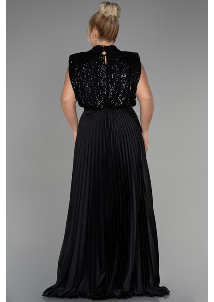 Saten Ateş Pile Uzun Büyük Beden Abiye ABU3341 fiyatları