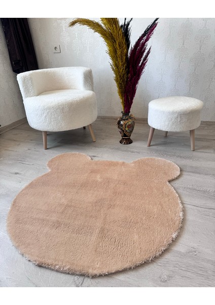 Kaymaz Yıkanabilir Yumuşak Peluş Miki Ayıcık Çocuk Odası Oturma Odası Salon Mutfak Halısı