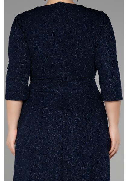 Kapri Kol Uzun Simli Büyük Beden Abiye ABU3504 fırsatları