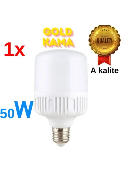 Gold Kama 50 Watt Büyük Boy Silindir Torch Ampul LED Ampul Sanayi Tipi Az Harcar Çok Işık Verir Beyaz