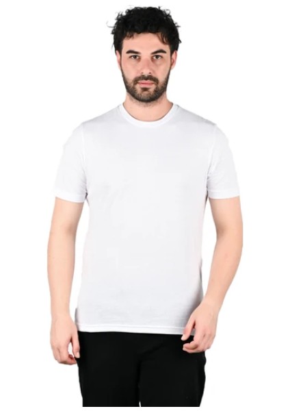 Green Rise Siyah-Beyaz Erkek Regular Fit 2'li Pamuk T-Shirt