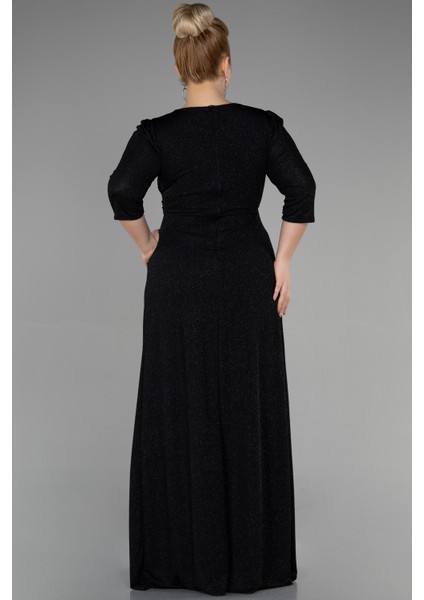 Kapri Kol Uzun Simli Büyük Beden Abiye ABU3504 fiyatları