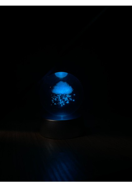 3d Bulut Plastik Altlıklı Işıklı Cam Küre modelleri
